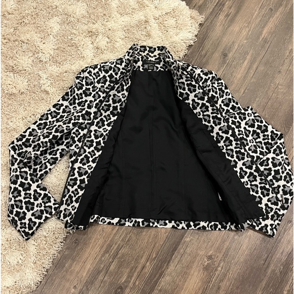 Louben leopard print lined zip jacket Size 10 - Picture 2 of 3